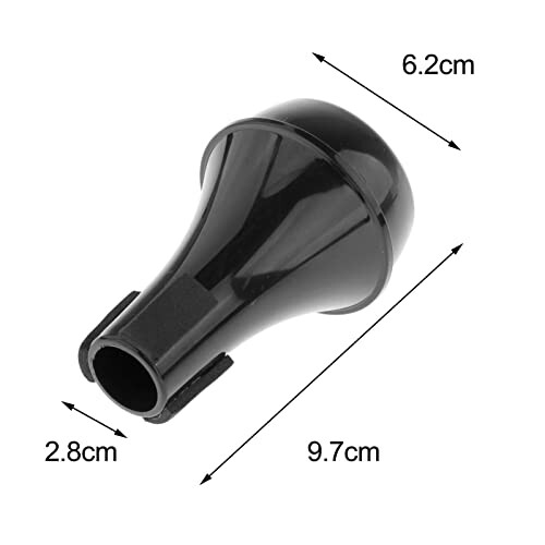 Trumpet Practice Mute for Quiet Playing, Compact Lightweight Design, Durable PP Construction, Black 2