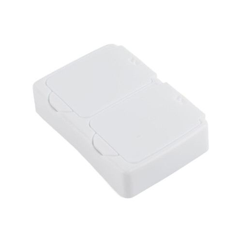 Plastic Storage Box with Easy Open Button, Cute Cosmetic Organizer for Desk, Durable and Lightweight (2) 1