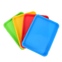Plastic Paint Palette Set 4pcs, Easy Clean Mixing Tray with Wells for Acrylic Watercolor Gouache