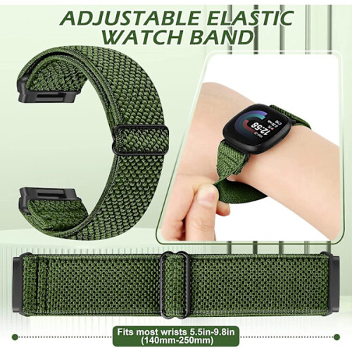 Curele elastice din nailon compatibile cu Fitbit Versa4Versa3 2 - 2
