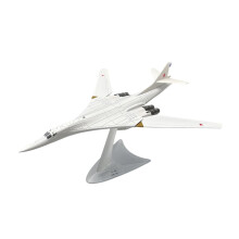 TU160 Bomber Model 1/200 Scale Alloy Aircraft Collectible with Display Stand for Home or Office Decor