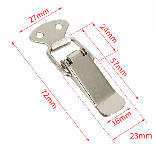4 Pack Spring Loaded Toggle Latch 2.8 Inch Heavy Duty Iron Catch for Toolbox Cabinet Storage Box 1
