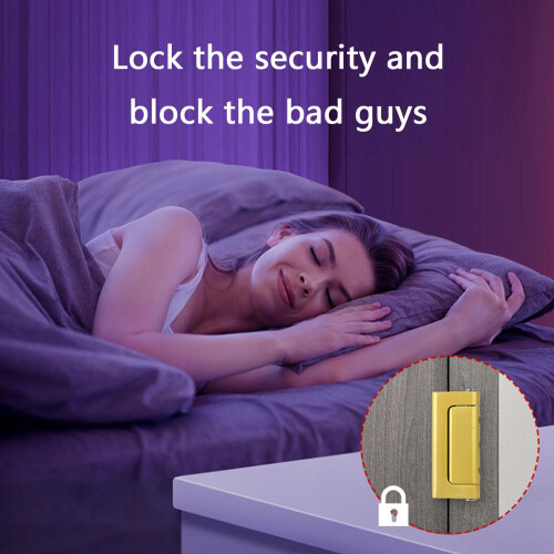 Door Reinforcement Lock Aluminum Alloy Home Security Lock Gray Compact AntiTheft Design for Home 1