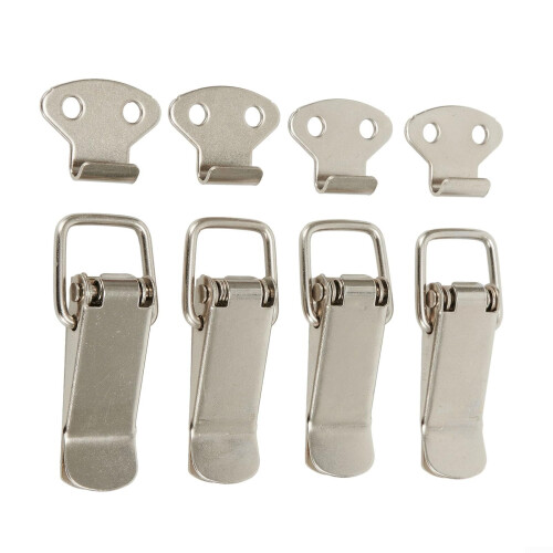 4 Pack Spring Loaded Toggle Latch 2.8 Inch Heavy Duty Iron Catch for Toolbox Cabinet Storage Box 2