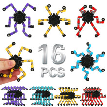 16 Pack Deformable Fidget Spinner Toys, Stress Relief Robot Spinner for Kids and Adults Party Favors