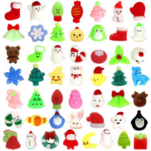 50 PCS Christmas Squishy Toys for Kids and Adults, Stress Relief Fun Party Favors and Stocking Stuffers