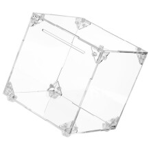Acrylic Piggy Bank Clear Coin Bank with Transparent Saving Display Durable Easy Clean Desk Organizer