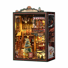 3D Wooden House Puzzle Christmas DIY Miniature Kit 264PCS Creative Holiday Decor Gift