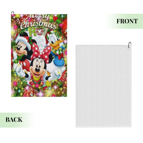 Prosop de golf Mickey Mouse pentru bărbați, microfibră, tip waffle 1