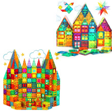 Magnetic Building Tiles 160 Pcs Set STEM Creative Construction Toy for Kids Learning Play