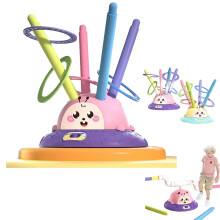 2 in 1 Kids Jump Toy Ladybug with Dual Play Modes and Musical Light Effects, Electric Skipping Rope Toy for Indoor Outdoor Fun Boys Girls Pink