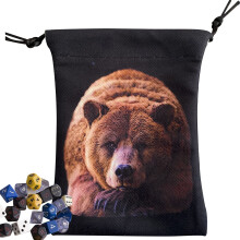Velvet Tarot Bag with Drawstring Closure, Soft Protective Rune Dice Jewelry Pouch, Animal Pattern 5.12x7.09 Inches
