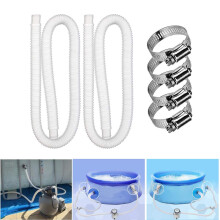 Durable Metal Pool Filter Hose Replacement Set 1.5m for 330 530 1000 GPH Pumps Easy Installation