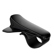 Adjustable Car Phone Holder for Dashboard and Windshield, OneHand Operation, Fits up to 6.5 Inch Smartphones, Black