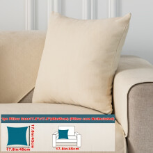 (White, Pillow Case 17.8*17.8in (45*45cm)) 1pc Universal All-Season Solid Color Sofa Cover, Full-Wrap Slip-Resistant Protective