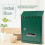 Green Wall Mounted Mailbox Lockable Security Design Rustproof Metal Construction for Home 2