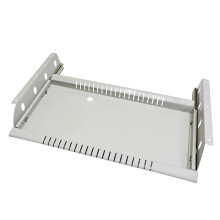 Ergonomic Under Desk Keyboard Tray, Metal Sliding Shelf with Wrist Rest, Adjustable SpaceSaving Design, Black/White