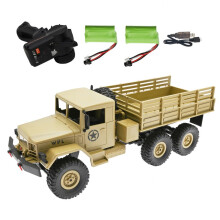 B16 6WD All Terrain Military RC Truck 2.4G Remote Control Car with Torque Climbing and Bright Yellow Finish