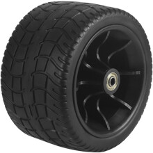 7 Inch All Terrain Wagon Replacement Wheel – Heavy Duty PU Tire with 360 Rotatable Bearings for Folding Cart