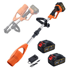 21V Cordless Leaf Blower with Dual 3Ah Batteries and Charger, Foldable Brushless Motor Handheld Blower for Lawn, Garden, Orange