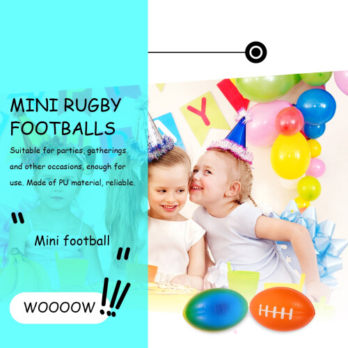 Zonh6Læder Rugbyfodbolde Mini Håndfodbolde Goodie Bag Stuffers 1