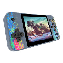 Retro Handheld Game Console with 800 Classic Games, 3.5 Inch LCD Screen, Gray Portable Gaming Console for Kids and Adults
