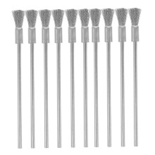 10pcs Heavy Duty Wire Brush Set with Long Handle for Welding, Grill and Rust Removal
