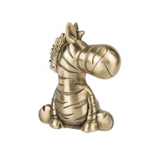 Vintage Metal Piggy Bank Zebra Design, Cute Coin Bank for Kids and Adults, Durable Gift Choice