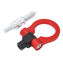 Red Aluminum Car Tow Hook for BMW 1 3 5 Series X5 X6 E36 E39 E46 E90 E92 E93, M16 Front Bumper Towing Eye
