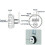 4 Digit Combination Padlock for Locker, Resettable Coded Lock for Gym Cabinet, Small Round Keyless Security 20MM 4