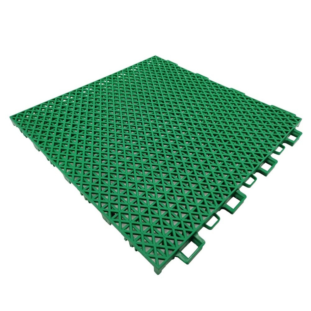 Green Interlocking Floor Tile 30.5Cm Waterproof Modular Playground Flooring For Kindergarten 1Pcs 9351714738316
