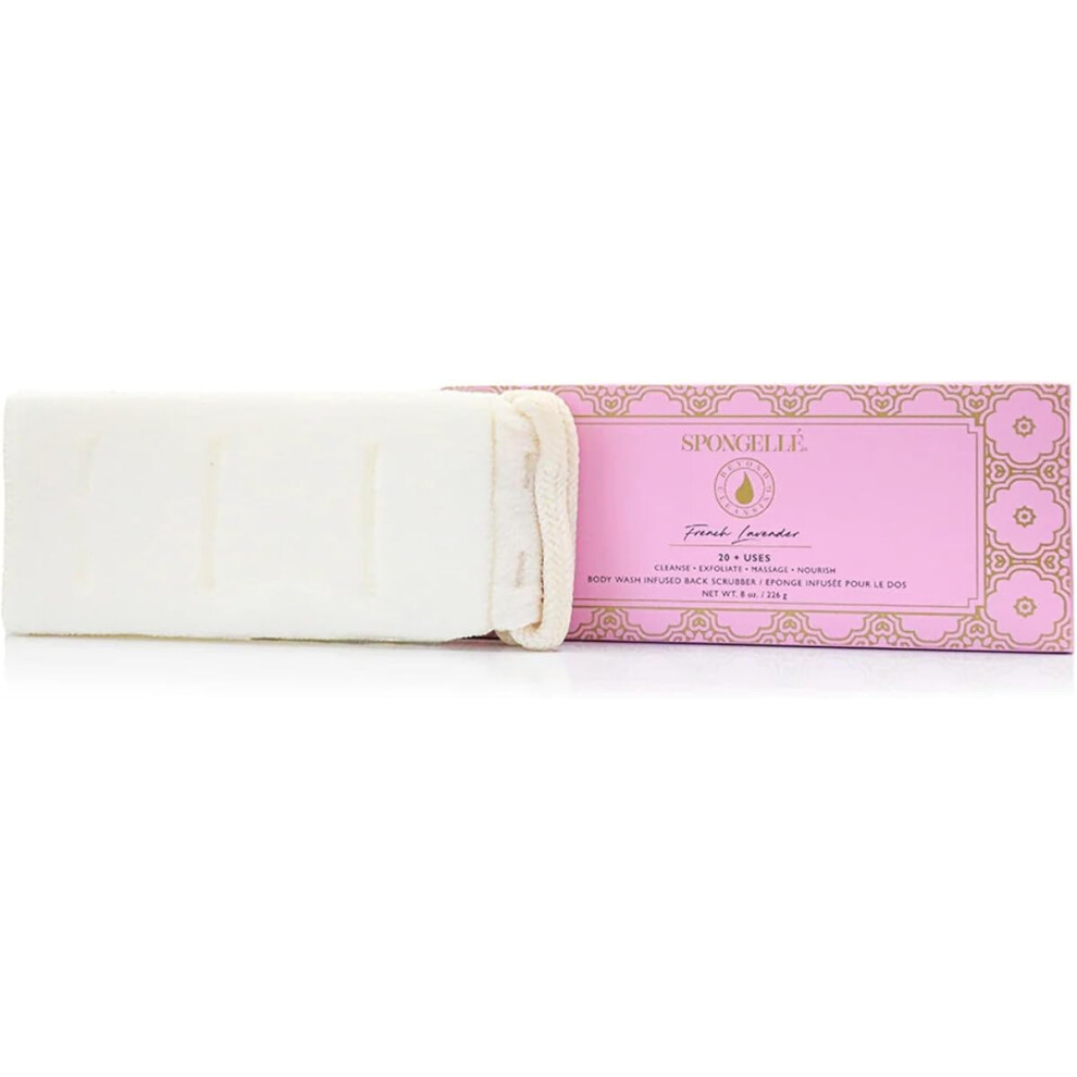Spongelle Lavender Infused Sponge For The Back, French Back Scrubber (20+ Uses) Spongellã© 226G