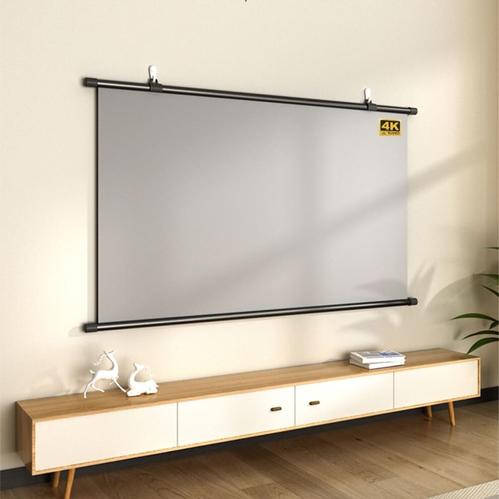 72 Inch 16:9 Manual Pull Down Hd Antilight Doublesided Projector Screen For Home Theater 9351714756488