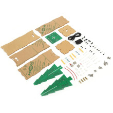 DIY Electronic Christmas Tree Kit with RGB Flashing Lights, 3D Soldering Practice STEM Project Decoration