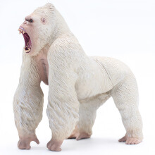 Gorilla Action Figure White Gorilla Toy Figurine with Realistic Design Durable Solid Collectible Model