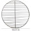 Grille circulaire en acier inoxydable 304, 30 cm 2