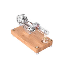 Stirling Engine Model Kit with Twin Flywheels, Visible Energy Conversion, Educational Metal Generator M1406S