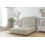 (3' Single, Cream) Sloomy Montana Plush Divan Bed Base 2 Drawers Same Side With 26" Strutted Headboard 1