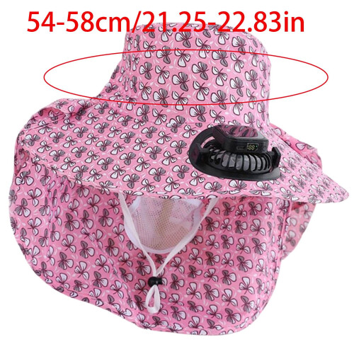Popular Sun Protective Hat With Solar Fan And-Dark red 1