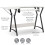 Hourglass Sewing Table with Gridded Top 6