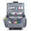 XXL 4 Wheel Collapsible Rolling Sewing Machine Storage Case, Grey Quilted 2