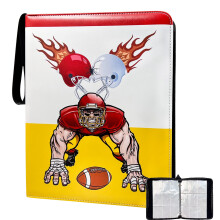 Football Card Binder 900 Pocket Waterproof Album with 50 Sleeves for Trading and MTG Card Storage