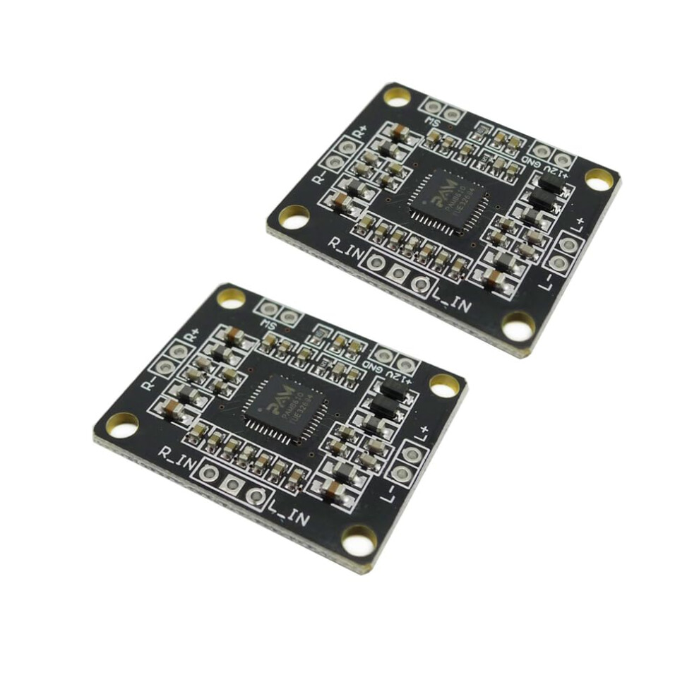 2Pcs Pam8610 2X15w Class D Stereo Amplifier Board 12V Dual Channel Efficiency Audio Module For Diy Speakers 9045646550572