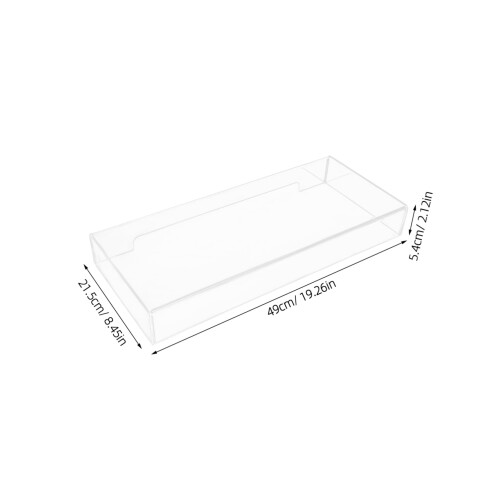 Clear Acrylic Keyboard Cover Dustproof Protector for Desktop Keyboards, Scratch‑Resistant and Durable 1
