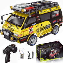 1/24 Scale 4WD RC Car Truck with LED Lights, Visibility Yellow Off Road Remote Control Crawler for Adults