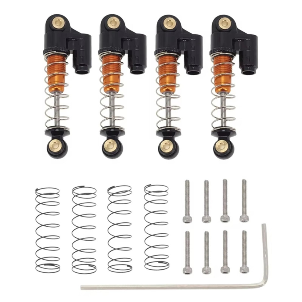 Rc Shock Absorbers For Axial Scx24 1/24 Mini Rc Car, Aluminum Alloy Shocks 4Pcs, Enhanced Suspension Control 9351714739788