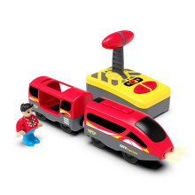 Remote Control Train Set with Lights and Sounds, Battery Powered Toy Compatible with Wooden Tracks for Toddlers