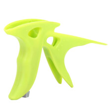 Green Airbrush Holder Stand with Ergonomic Grip Handle and Secure Nut Fastening for Precise Painting
