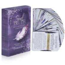 Purple Soul Truth Tarot Cards for Beginners Set, Intuitive Oracle Deck for SelfAwareness and Divination