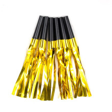 30 Pack Gold Metallic Party Blowouts Noisemakers with Glitter Fringe and Loud Whistle Sound for Year Birthday